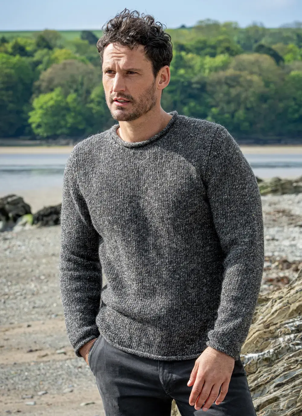 Fisherman Alpaca Roll Neck Sweater